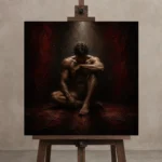 Premium Wall Art Kare Html Edition – NUDE0826012 displayed on a studio easel