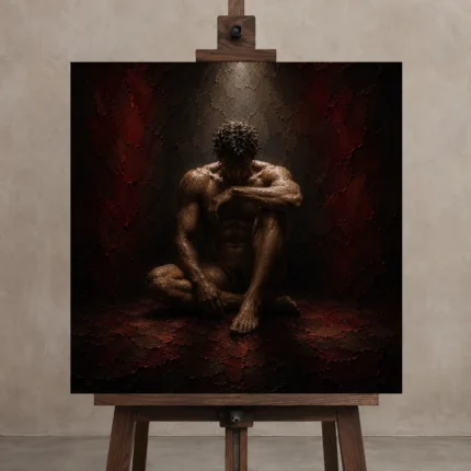 Premium Wall Art Kare Html Edition – NUDE0826012 displayed on a studio easel