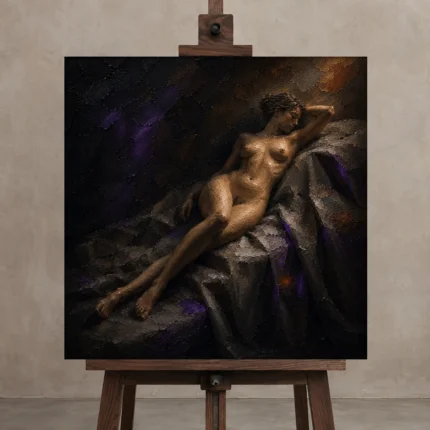 Premium Wall Art Kare Html Edition – NUDE0826014 displayed on a studio easel