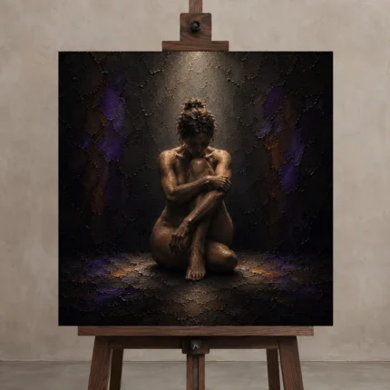 Premium Wall Art Kare Html Edition – NUDE0826015 displayed on a studio easel