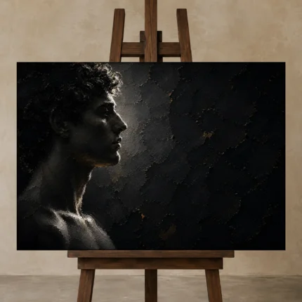 Premium Wall Art Yatay Html Edition – NUDE0826018 displayed on a studio easel