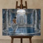 Premium Wall Art Yatay Html Edition – NUDE0826019 displayed on a studio easel