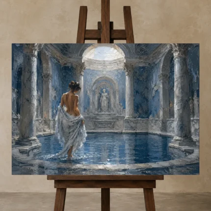 Premium Wall Art Yatay Html Edition – NUDE0826019 displayed on a studio easel
