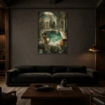 Premium Wall Art Dikey Html Edition – NUDE0826023 shown in a warm modern interior