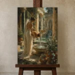 Premium Wall Art Dikey Html Edition – NUDE0826024 displayed on a studio easel