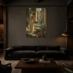 Premium Wall Art Dikey Html Edition – NUDE0826024 shown in a warm modern interior