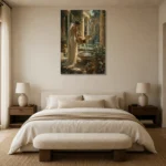 Premium Wall Art Dikey Html Edition – NUDE0826024 showcased in an elegant minimalist interior