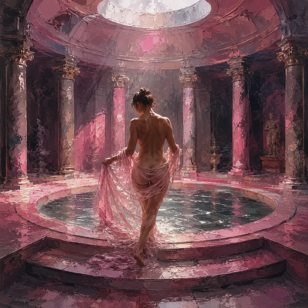 Blush Sanctuary Tasteful Nude Wall Art Blush & Charcoal Art Print
