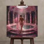 Premium Wall Art Kare Html Edition – NUDE0826025 displayed on a studio easel