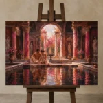Premium Wall Art Yatay Html Edition – NUDE0826028 displayed on a studio easel