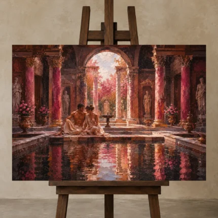 Premium Wall Art Yatay Html Edition – NUDE0826028 displayed on a studio easel