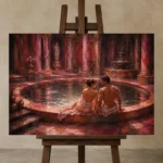 Premium Wall Art Yatay Html Edition – NUDE0826029 displayed on a studio easel
