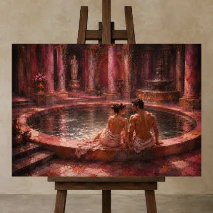 Premium Wall Art Yatay Html Edition – NUDE0826029 displayed on a studio easel