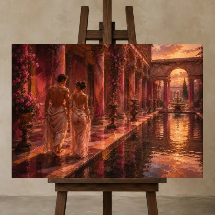 Premium Wall Art Yatay Html Edition – NUDE0826030 displayed on a studio easel