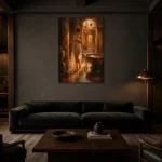 Premium Wall Art Dikey Html Edition – NUDE0826031 shown in a warm modern interior