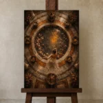 Premium Wall Art Dikey Html Edition – NUDE0826033 displayed on a studio easel