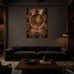 Premium Wall Art Dikey Html Edition – NUDE0826033 shown in a warm modern interior