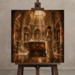Premium Wall Art Kare Html Edition – NUDE0826036 displayed on a studio easel