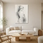 Premium Wall Art Dikey Html Edition – NUDE0826037 styled in a refined neutral interior