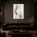 Premium Wall Art Dikey Html Edition – NUDE0826037 shown in a warm modern interior