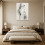 Premium Wall Art Dikey Html Edition – NUDE0826037 showcased in an elegant minimalist interior