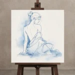 Premium Wall Art Kare Html Edition – NUDE0826040 displayed on a studio easel