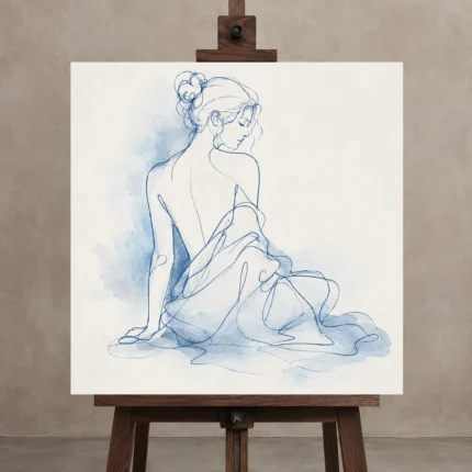 Premium Wall Art Kare Html Edition – NUDE0826040 displayed on a studio easel