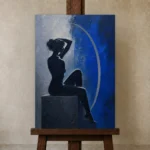 Premium Wall Art Dikey Html Edition – NUDE0826043 displayed on a studio easel