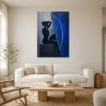 Premium Wall Art Dikey Html Edition – NUDE0826043 styled in a refined neutral interior