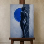 Premium Wall Art Dikey Html Edition – NUDE0826045 displayed on a studio easel