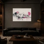 Premium Wall Art Yatay Html Edition – NUDE0826048 shown in a warm modern interior