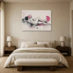 Premium Wall Art Yatay Html Edition – NUDE0826048 showcased in an elegant minimalist interior