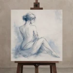 Premium Wall Art Kare Html Edition – NUDE0826049 displayed on a studio easel