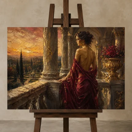 Premium Wall Art Yatay Html Edition – NUDE0826055 displayed on a studio easel