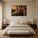 Premium Wall Art Yatay Html Edition – NUDE0826055 showcased in an elegant minimalist interior