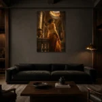 Premium Wall Art Dikey Html Edition – NUDE0826058 shown in a warm modern interior