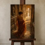 Premium Wall Art Dikey Html Edition – NUDE0826059 displayed on a studio easel