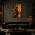 Premium Wall Art Dikey Html Edition – NUDE0826059 shown in a warm modern interior