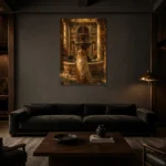 Premium Wall Art Dikey Html Edition – NUDE0826060 shown in a warm modern interior