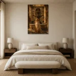 Premium Wall Art Dikey Html Edition – NUDE0826060 showcased in an elegant minimalist interior