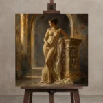 Premium Wall Art Kare Html Edition – NUDE0826061 displayed on a studio easel