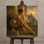 Premium Wall Art Kare Html Edition – NUDE0826063 displayed on a studio easel