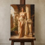 Premium Wall Art Dikey Html Edition – NUDE0826064 displayed on a studio easel