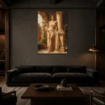 Premium Wall Art Dikey Html Edition – NUDE0826064 shown in a warm modern interior