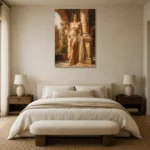 Premium Wall Art Dikey Html Edition – NUDE0826064 showcased in an elegant minimalist interior