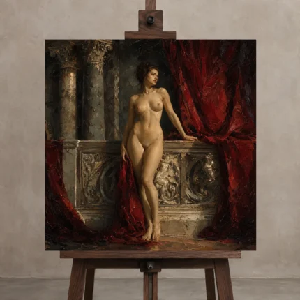 Premium Wall Art Kare Html Edition – NUDE0826067 displayed on a studio easel