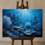 Premium Wall Art Yatay Html Edition – UNDERWATER2806001 displayed on a studio easel