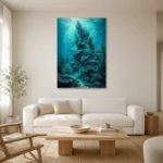 Premium Wall Art Dikey Html Edition – UNDERWATER2806004 styled in a refined neutral interior