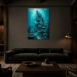 Premium Wall Art Dikey Html Edition – UNDERWATER2806004 shown in a warm modern interior