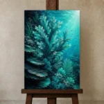 Premium Wall Art Dikey Html Edition – UNDERWATER2806005 displayed on a studio easel